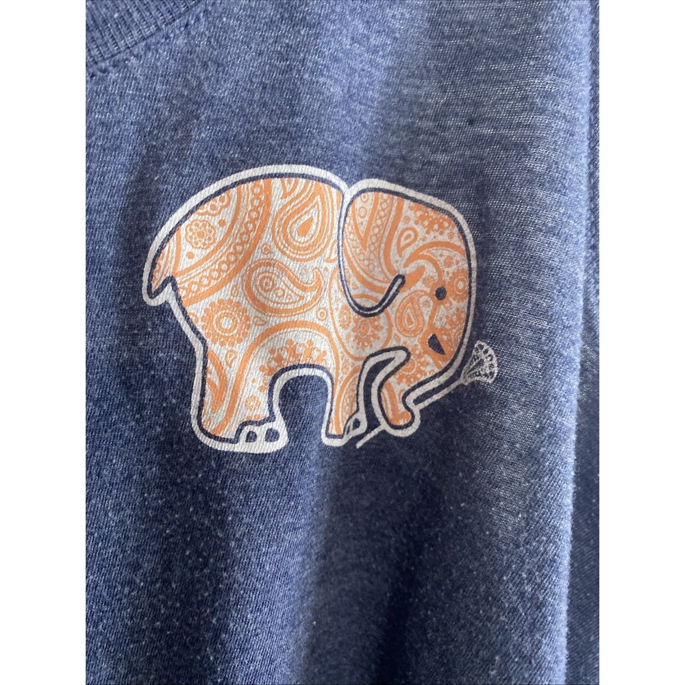 Ivory Ella Tank Top Womens Small Blue Good Paisley Elephant Lacrosse Racerback - Picture 6 of 10